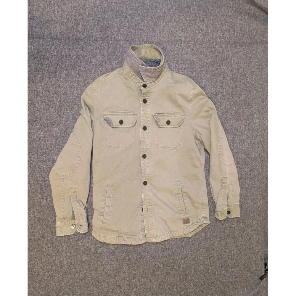 Jachs New York Heavy Duty Canvas Jacket‎ Mens Size Large L Button Collared Coat
